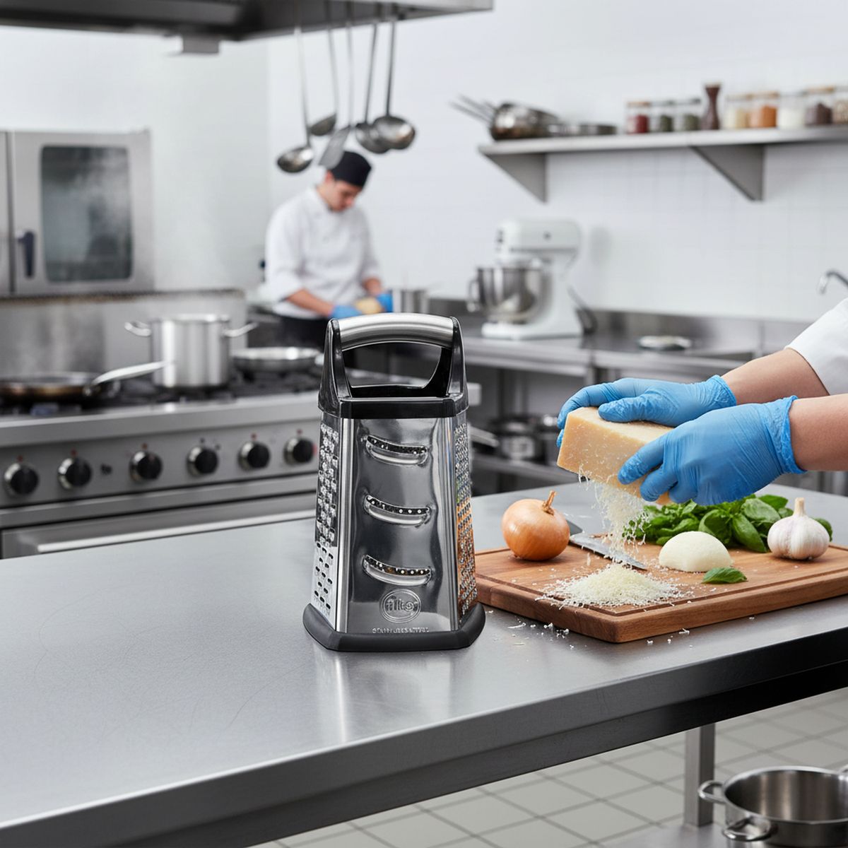 ILKO - Rallador de 5 caras 13 cm acero inoxidable gris