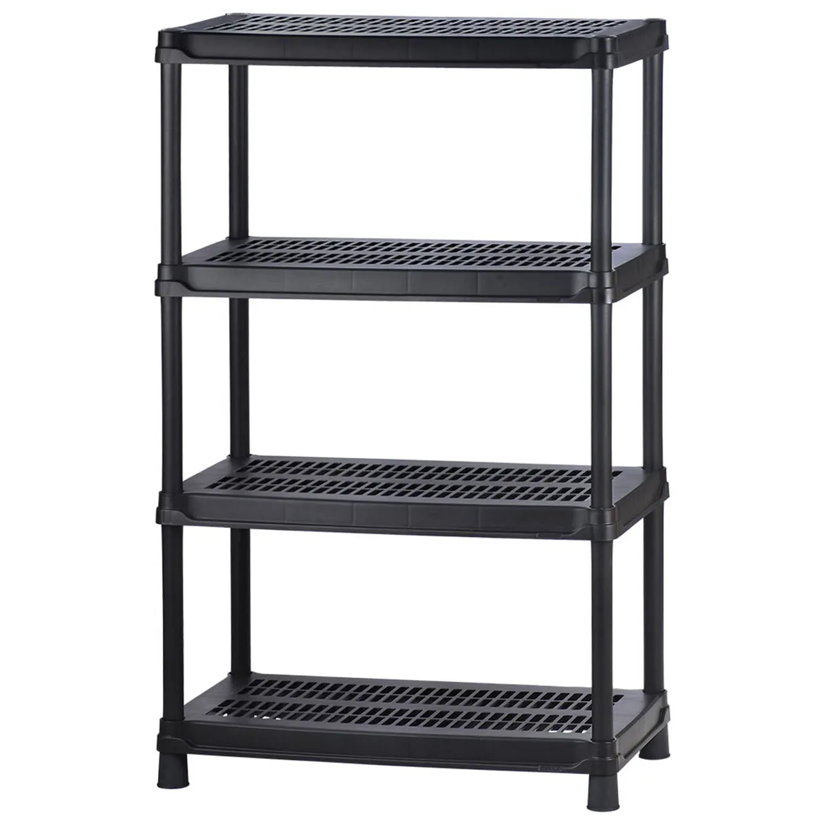 RIMAX - Estante Polipropileno 4 Nivel(es) 45.7x145x90.5 cm Negro/Gris