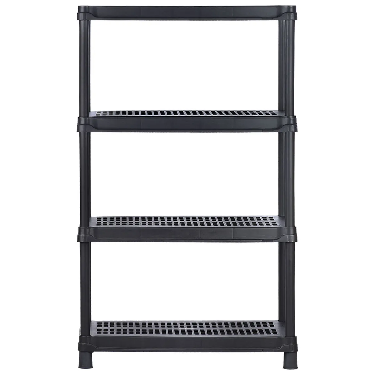 RIMAX - Estante Polipropileno 4 Nivel(es) 45.7x145x90.5 cm Negro/Gris