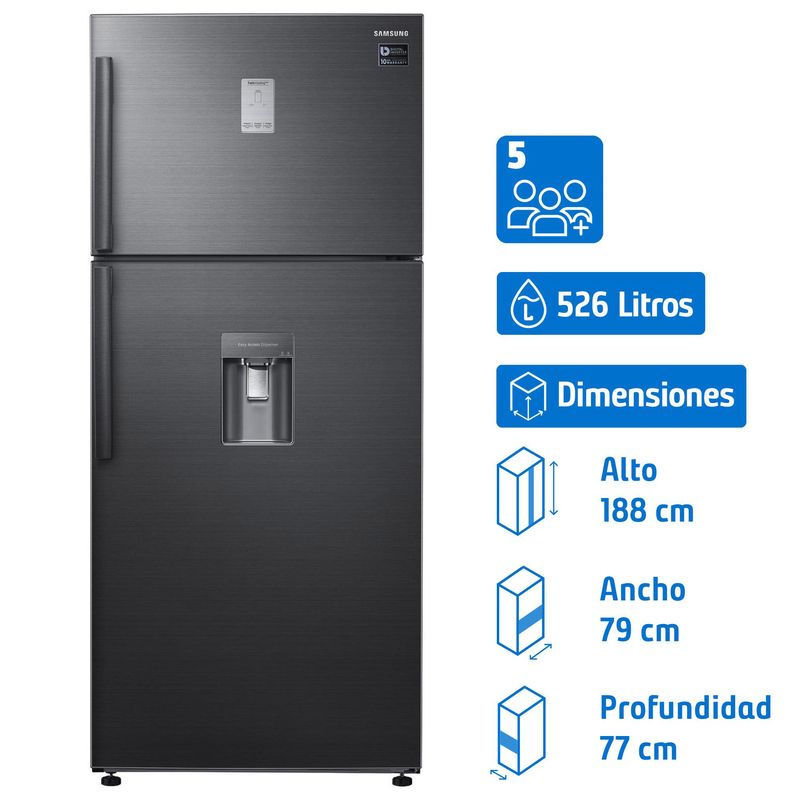 SAMSUNG Refrigerador Top Freezer No Frost 526 Litros Inox