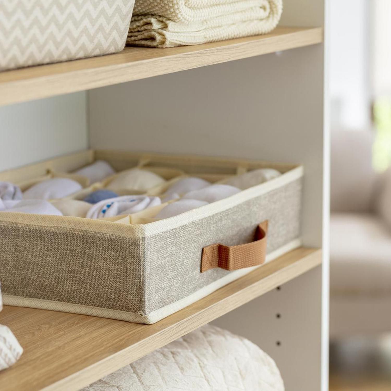 JUST HOME COLLECTION Caja Organizadora 35x27x9 cm Beige