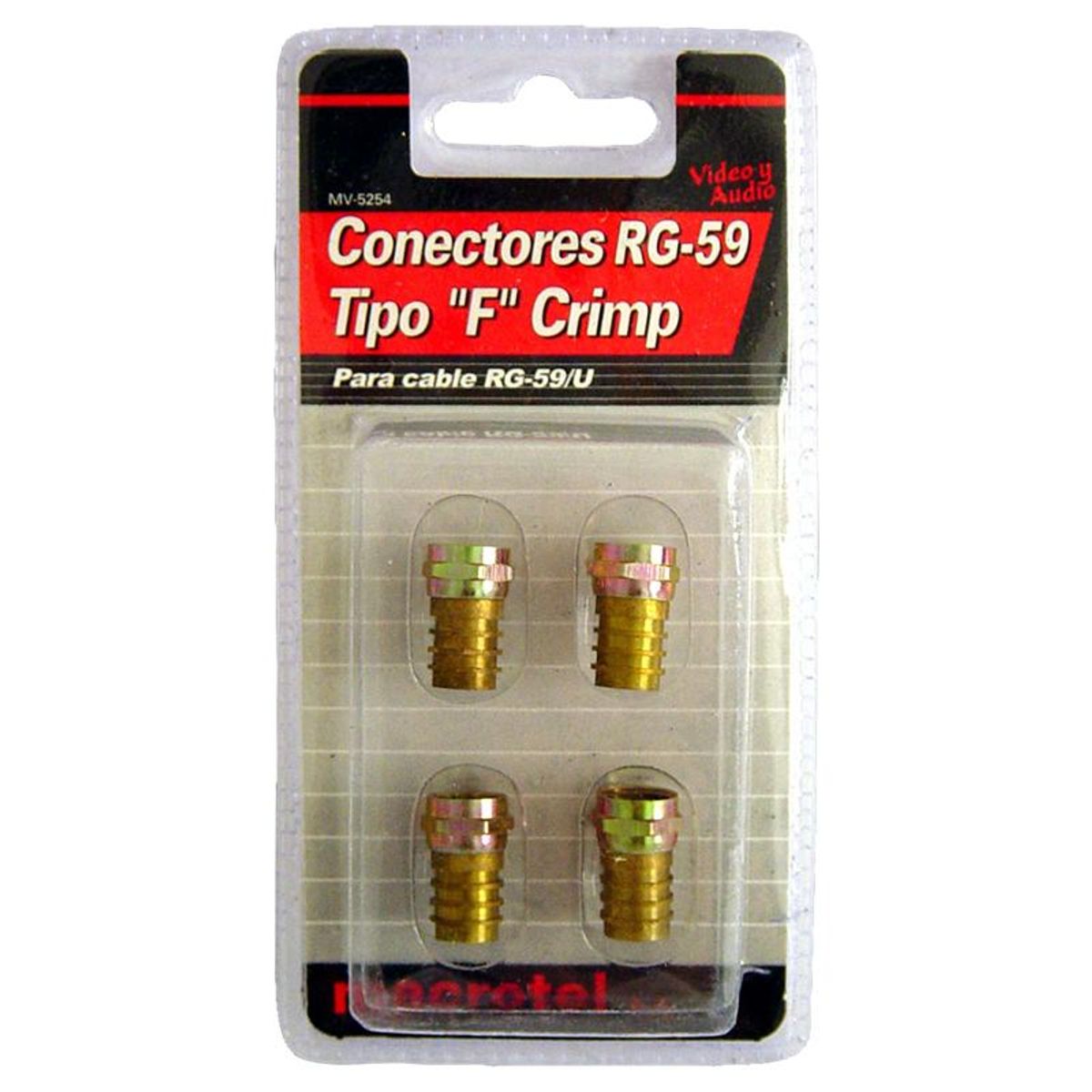 DAIRU - Conector para crimpeo tipo F RG-59 4 unidades