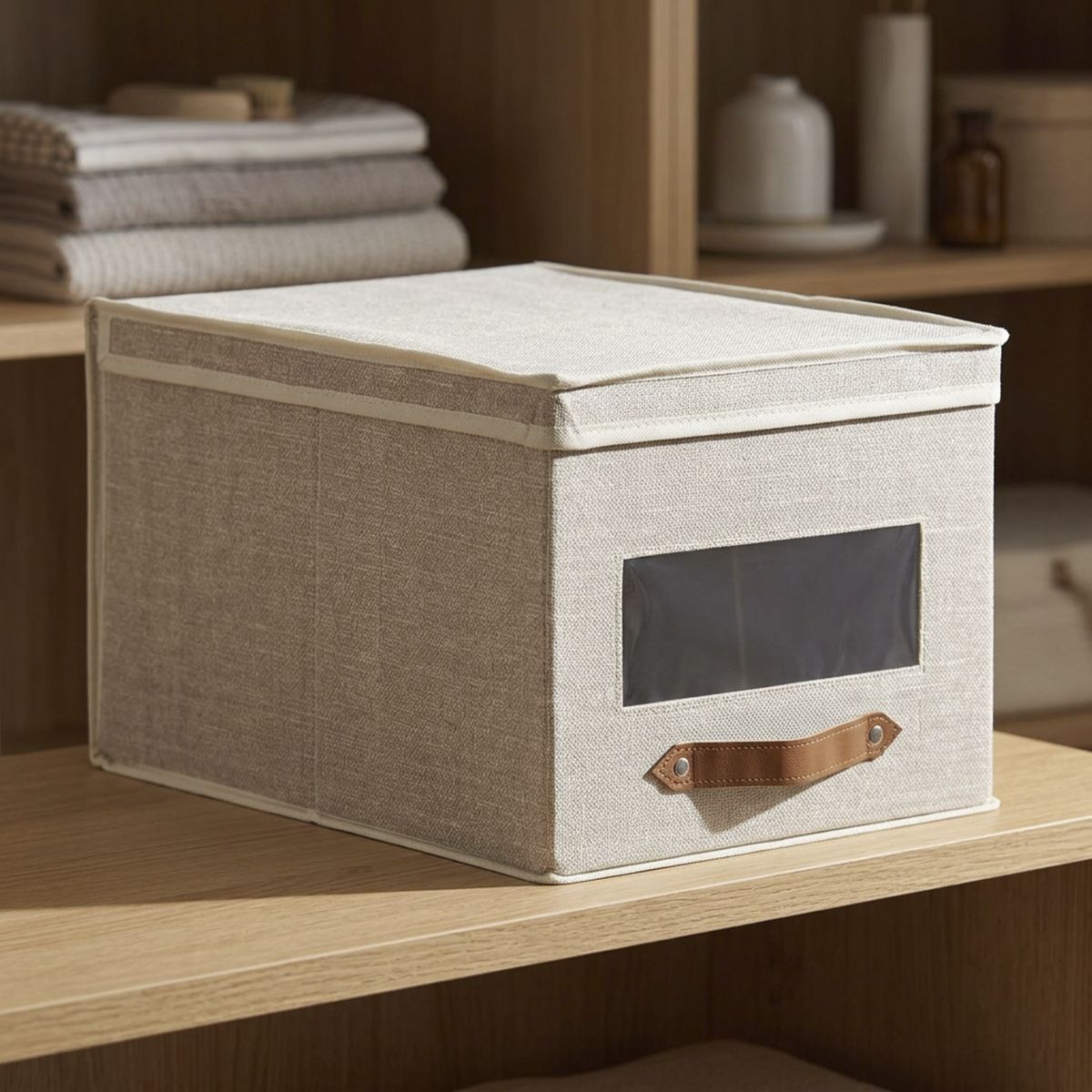 Caja Organizadora 30x40x25 cm Beige, marca JUST HOME COLLECTION - Foto Principal