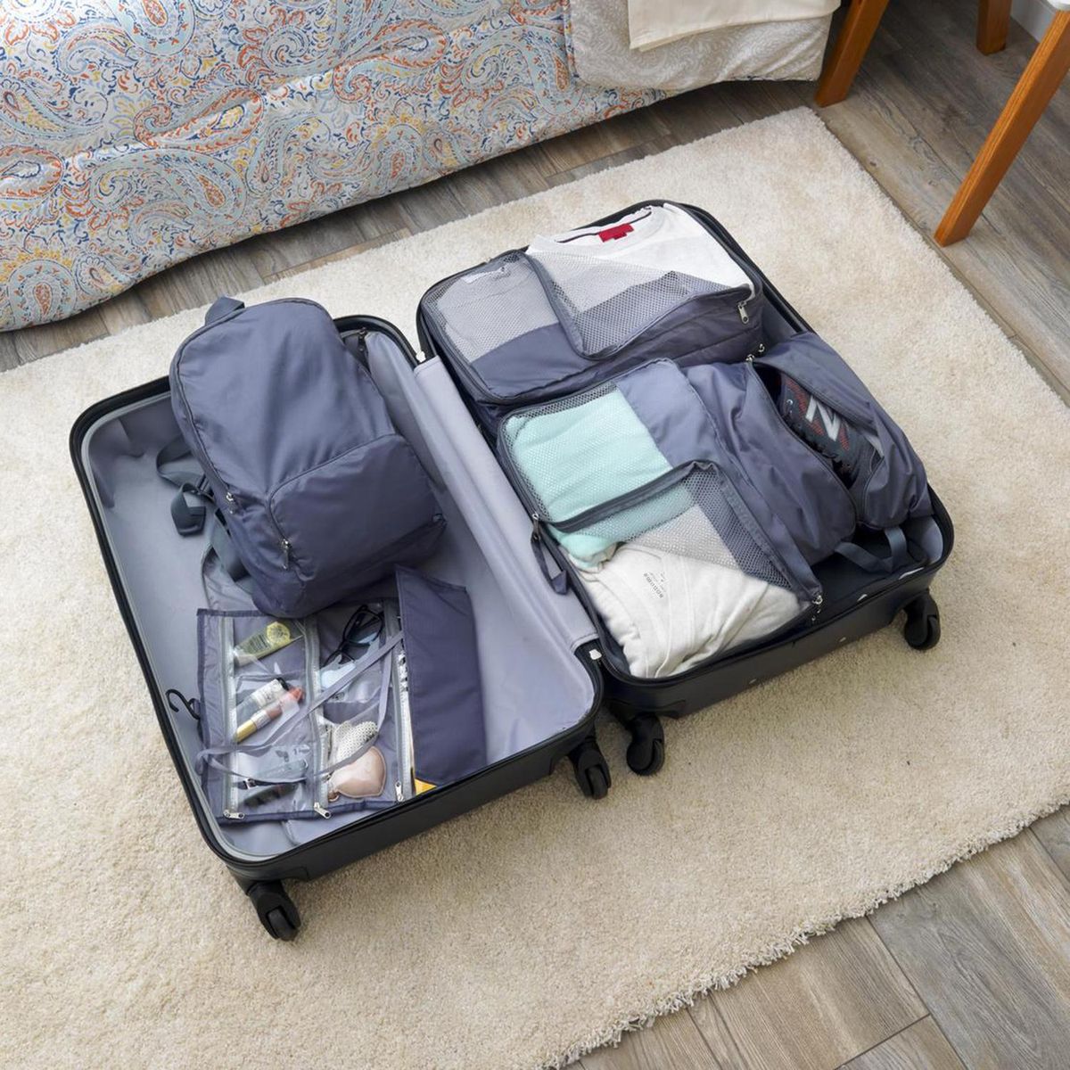 JUST HOME COLLECTION - Organizadora maleta doble 40x26x10 cm