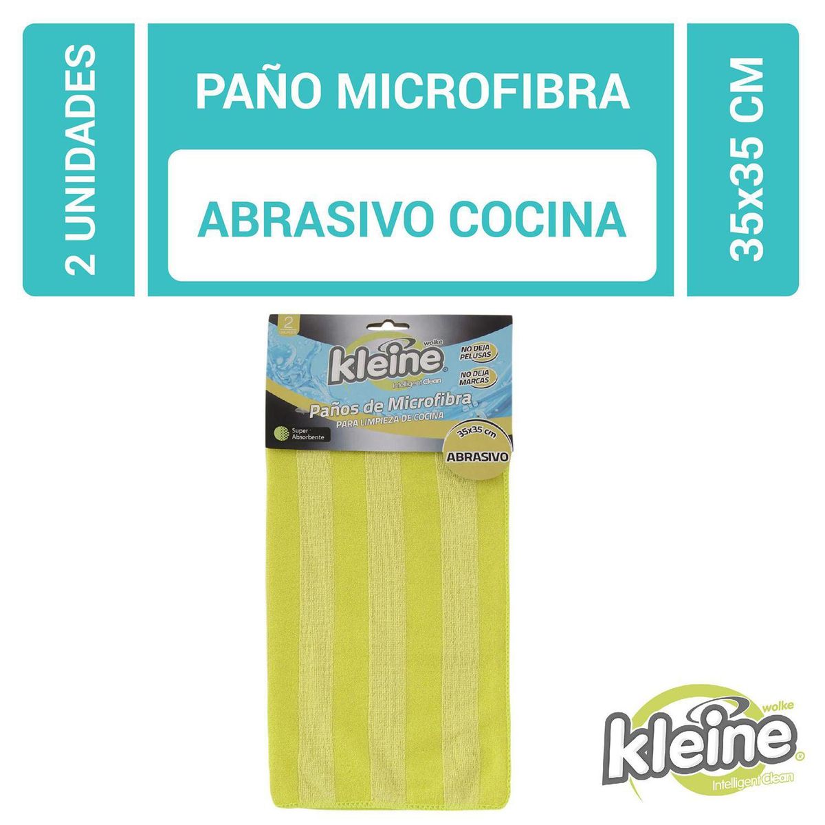 KLEINE WOLKE - Set de 2 paños de microfibra abrasivos 35x35 cm