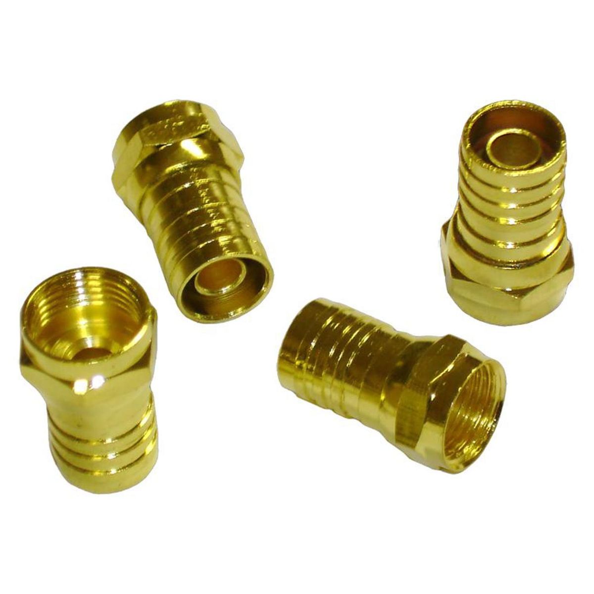 TCOM - Conector crimpeo F RG-6 4 unidades