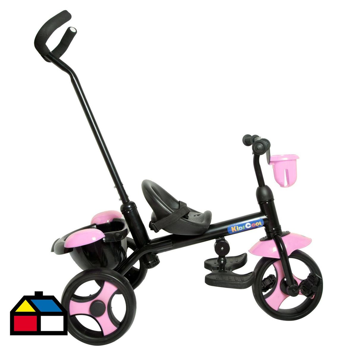 KIDSCOOL - Triciclo con Manilla Rosado Desde 2 años