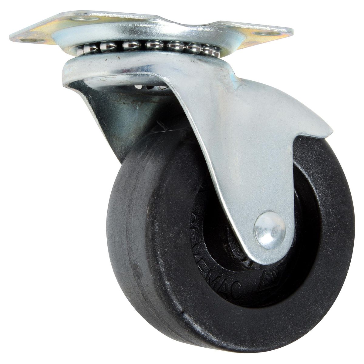 GEVEMAC - Rueda con placa giratoria para mueble 50 mm