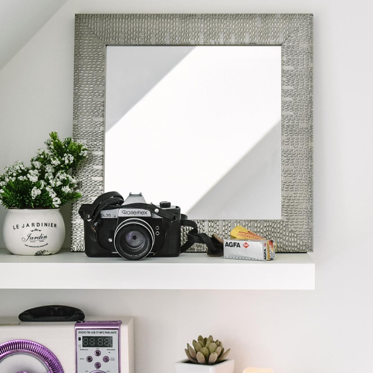 JUST HOME COLLECTION - Repisa Melamina 1 Nivel(es) 80x25x3.8 cm Blanco