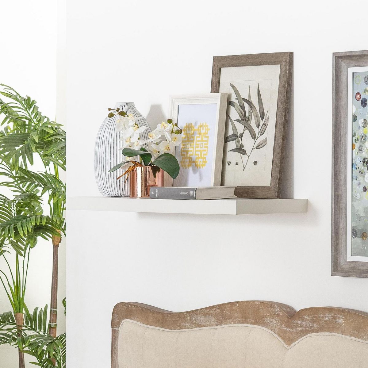 JUST HOME COLLECTION - Repisa Melamina 1 Nivel(es) 80x25x3.8 cm Blanco