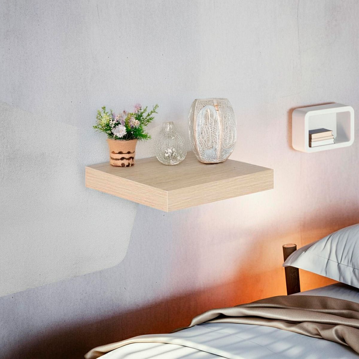 JUST HOME COLLECTION - Repisa AK Melamina 1 Nivel(es) 25x5x25 cm Café