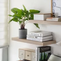 Repisa AK Melamina 1 Nivel(es) 60x25x3.8 cm Café