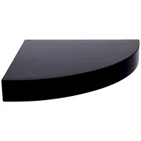 Repisa de Esquina Melamina 1 Nivel(es) 25x3.8x25 cm Negro