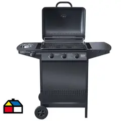 BBQ GRILL - Parrilla a Gas BBQ302GCQL 3 Quemadores 1 Quemador Lateral