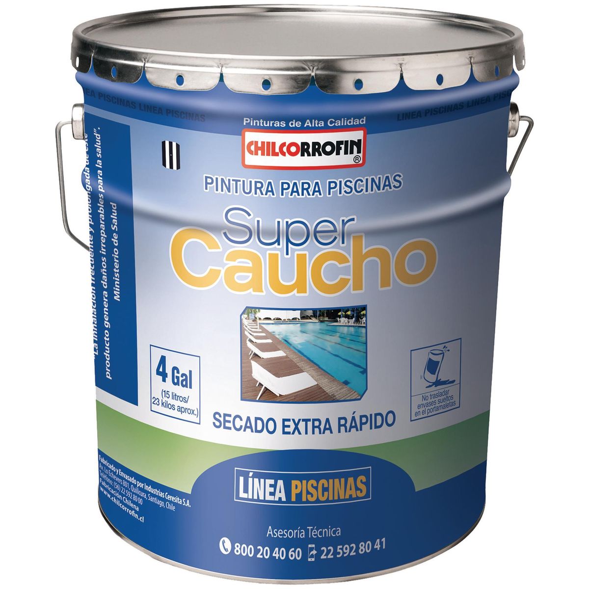 CHILCORROFIN - Pintura para Piscina Tineta 1 galón(es) Mate Celeste Agua