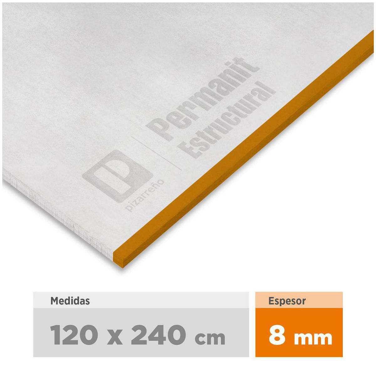 PIZARREÑO CEDRAL - Plancha 8 mm 120x240 cm Blanco