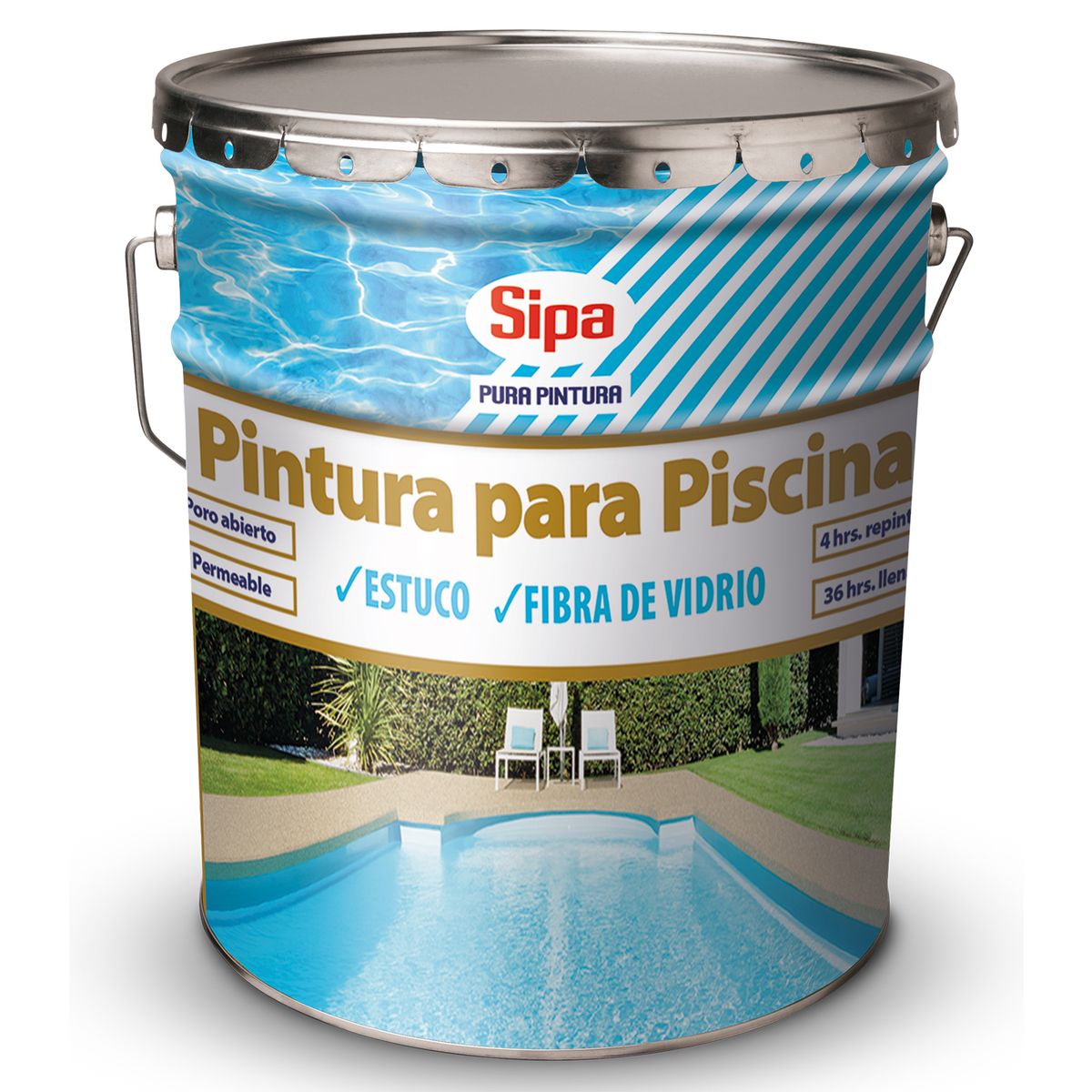 SIPA - Pintura para Piscina Tineta 4 galón(es) Mate Celeste