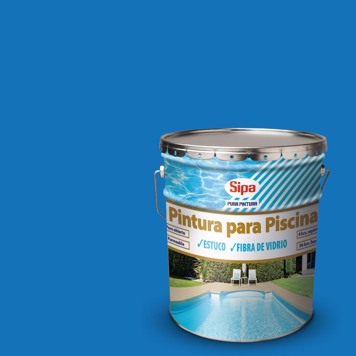 SIPA - Pintura para Piscina Tineta 4 galón(es) Mate Azul