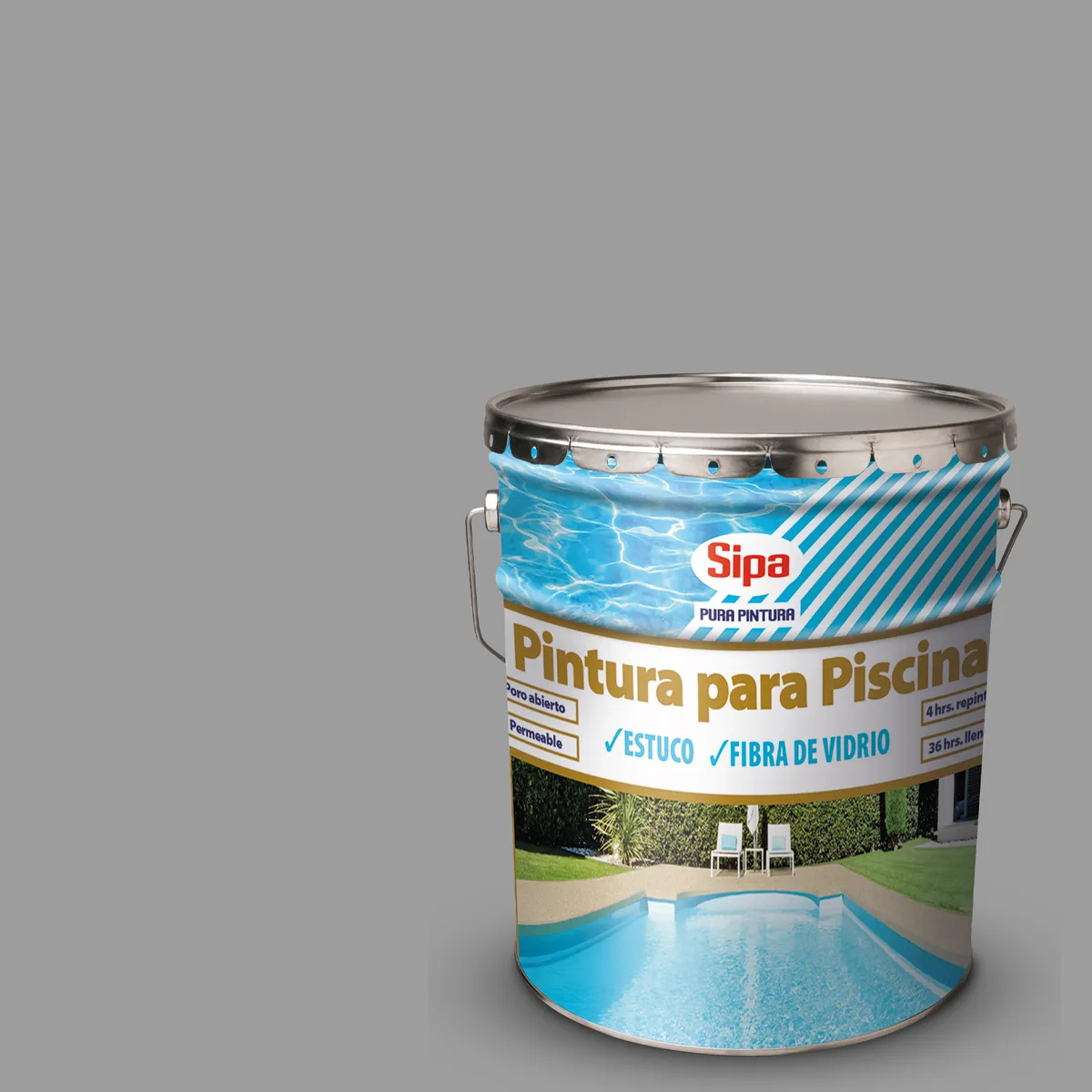 SIPA - Pintura para Piscina Tineta 4 galón(es) Mate Gris