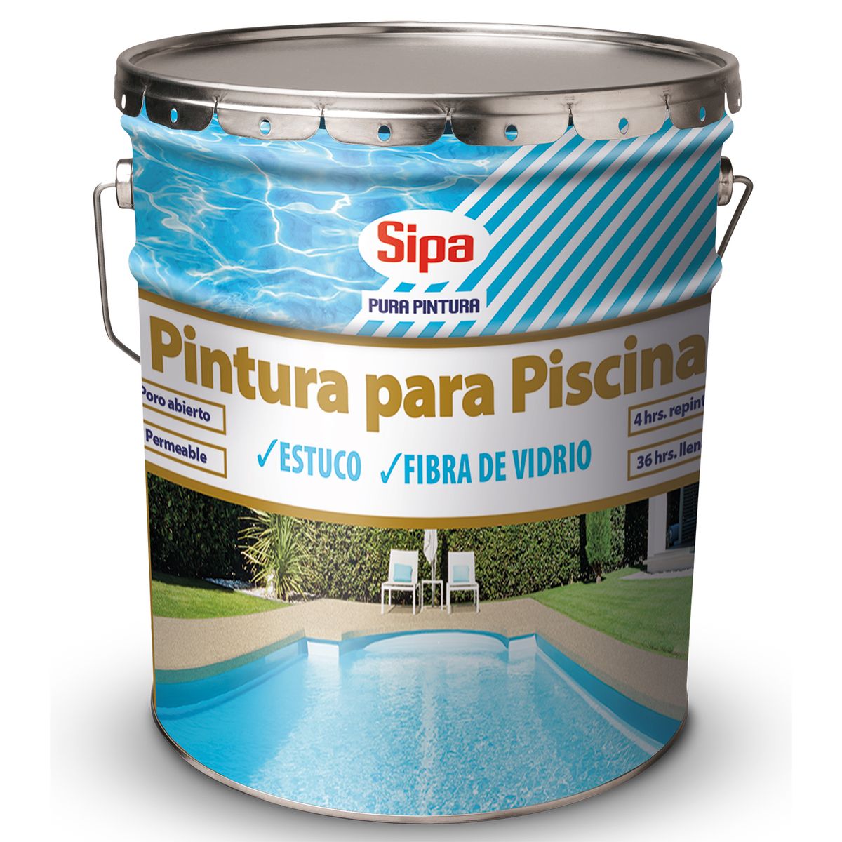 SIPA - Pintura para Piscina Tineta 4 galón(es) Mate Gris
