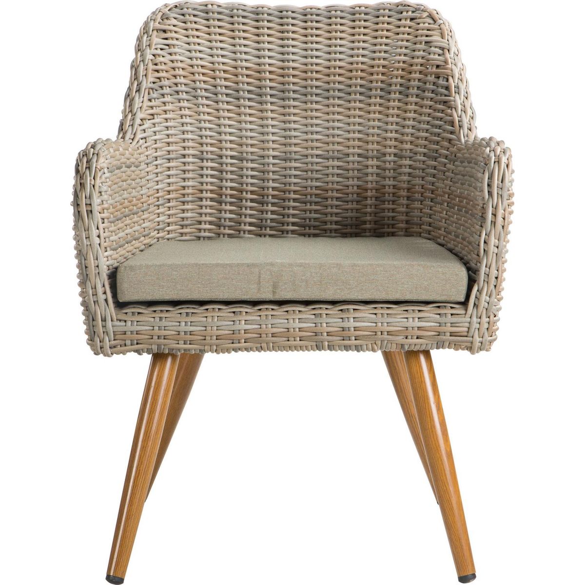 GRUPO LINK - Juego de Comedor de Terraza Natal 4 Personas Gris Jaspeado