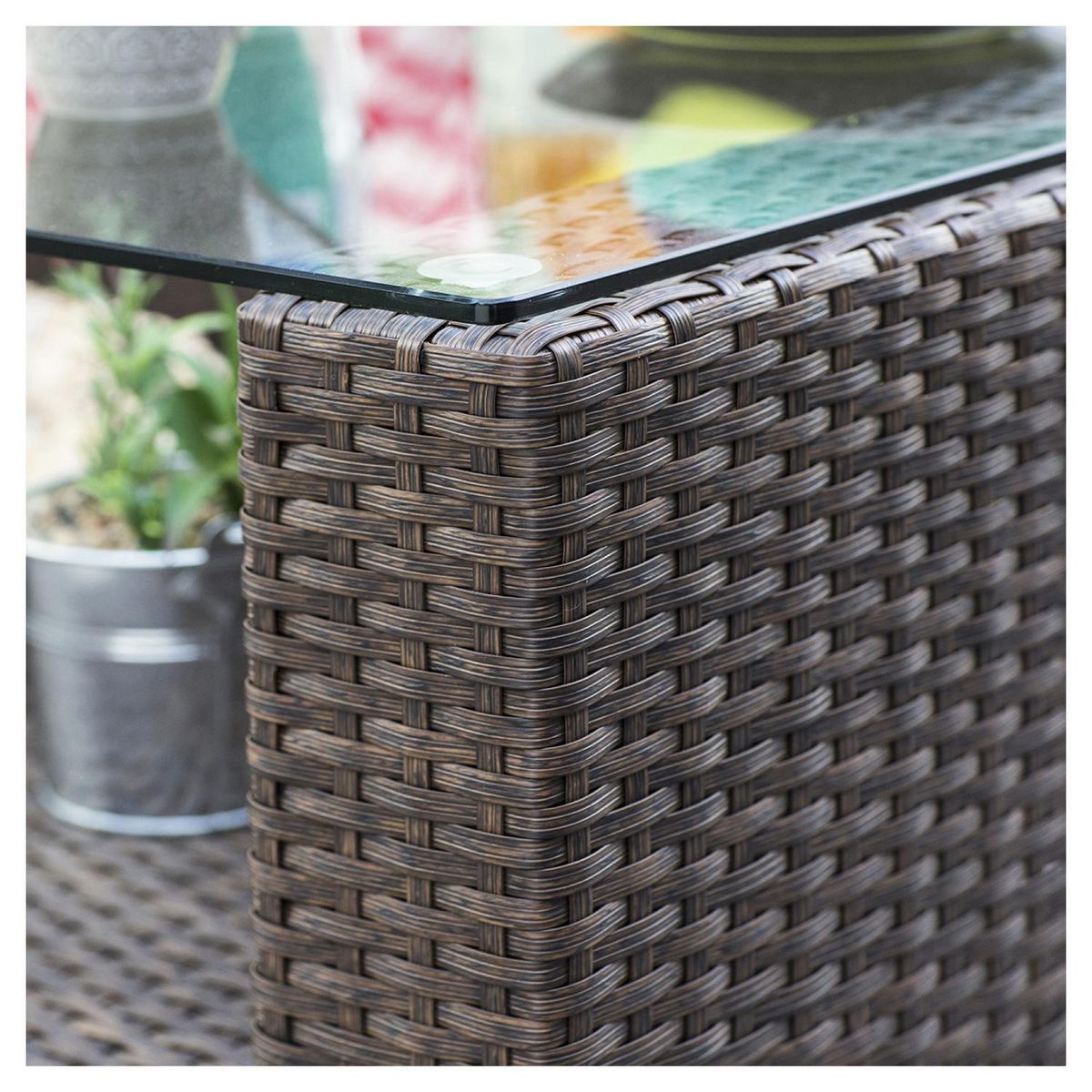 GRUPO LINK - Juego de Living de Terraza Pucón 5 Personas Café