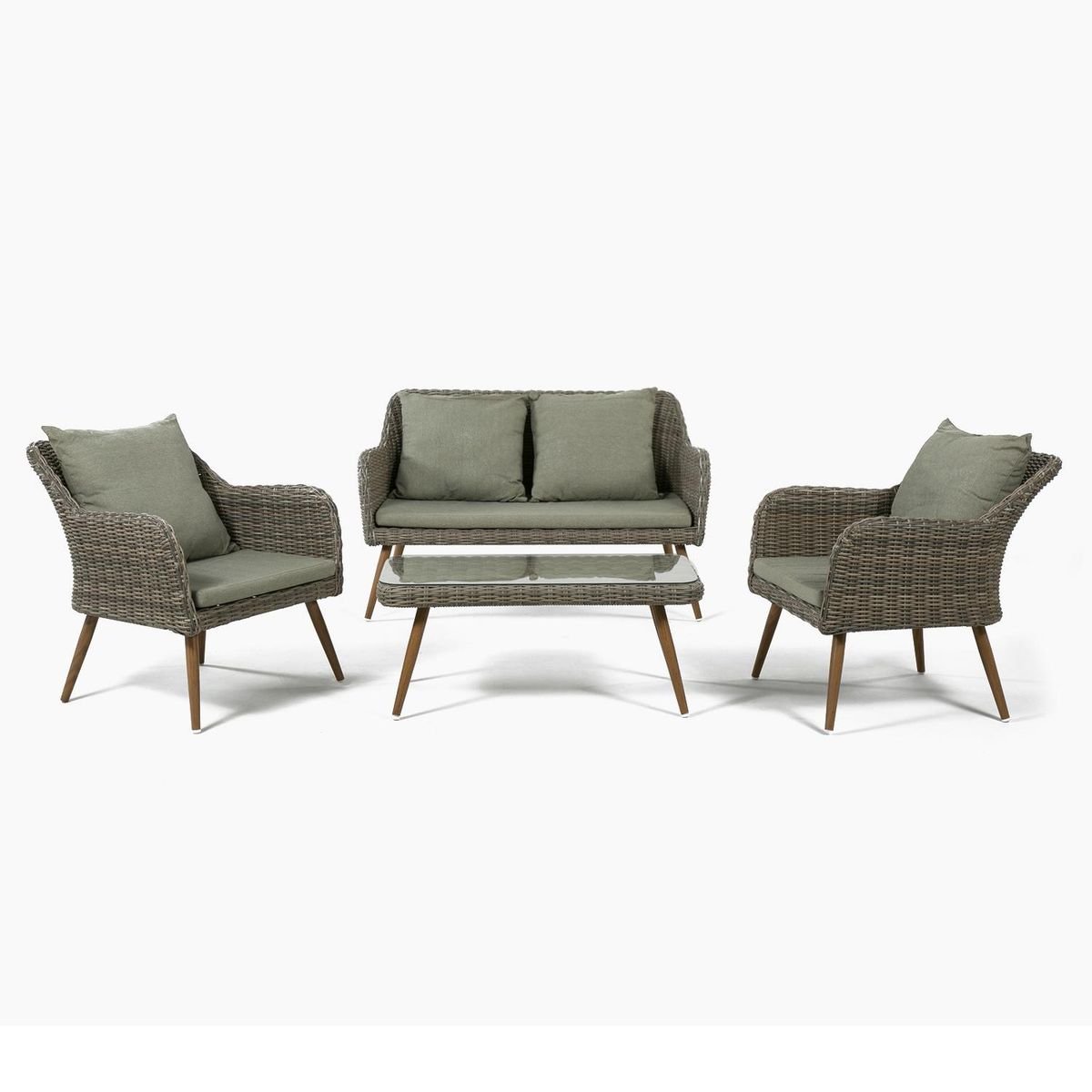 Juego de Living de Terraza Natal 4 Personas Beige Jaspeado, marca GRUPO LINK - Foto Principal