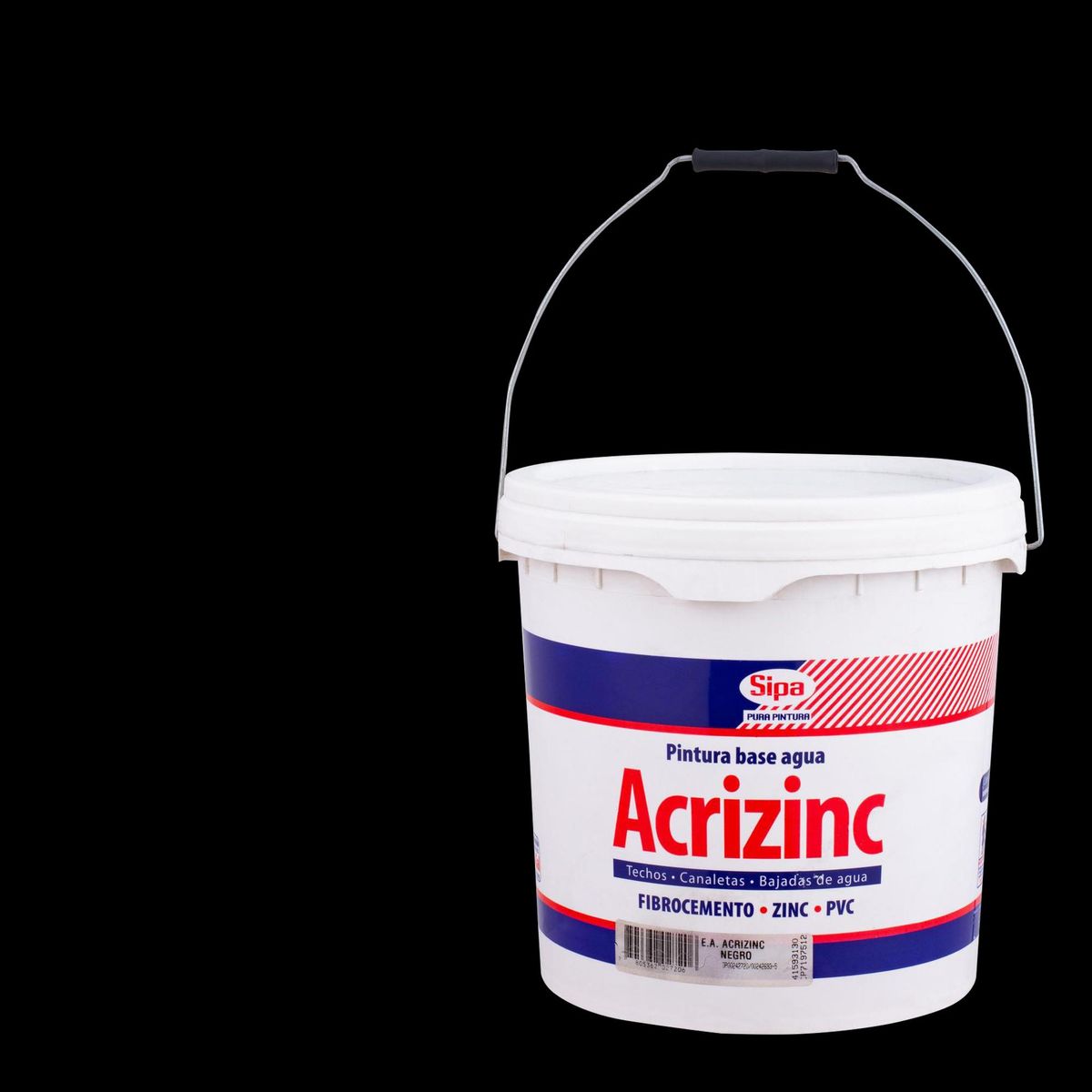 SIPA - Pintura para Techos Base Agua Tineta 4 galón(es) Mate Negro