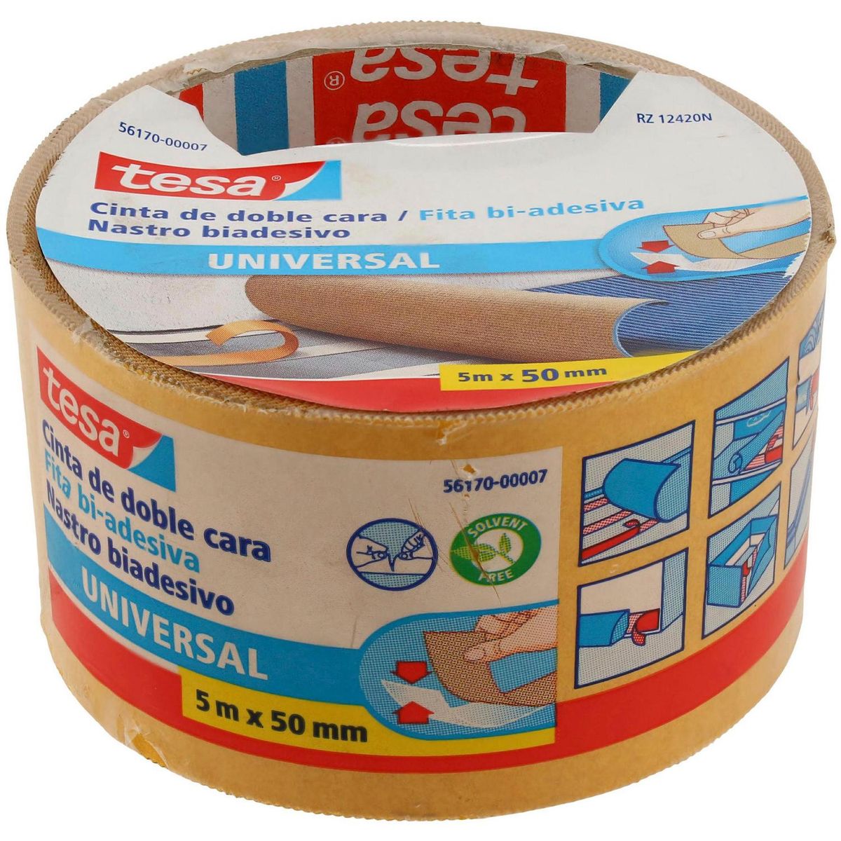 TESA - Cinta doble contacto universal 50 mm 5 m