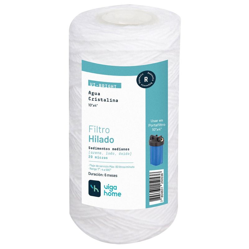 VIGAHOME - Filtro hilado 20 micras 10x4