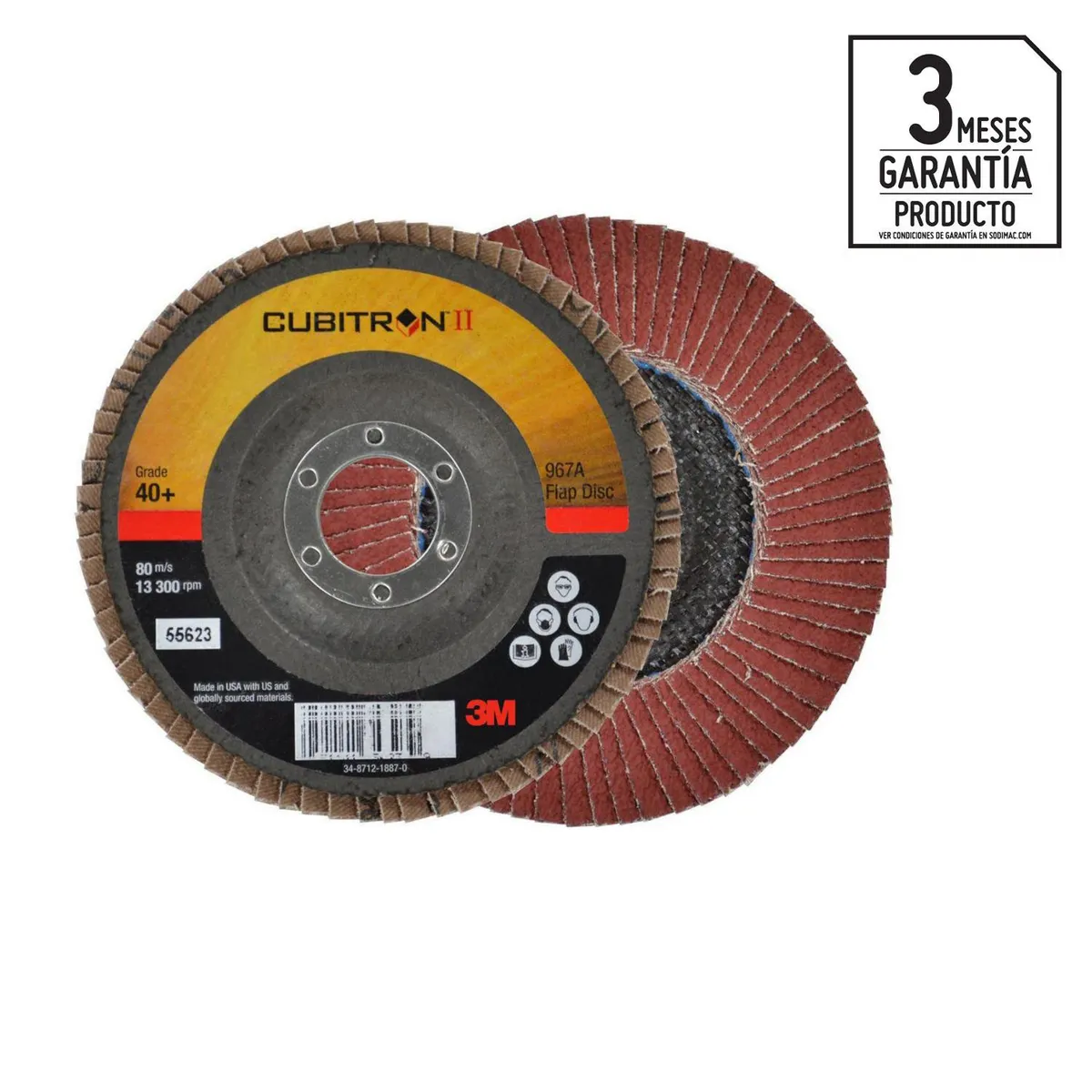 3M - Disco flap 4,5 pulgadas Cubitron G40