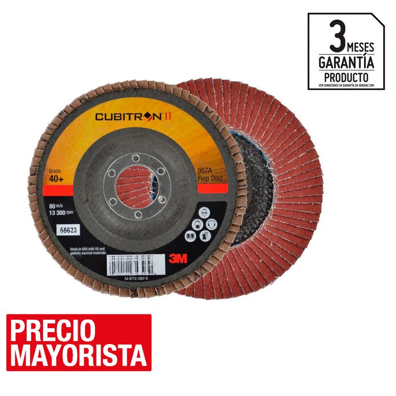 3M - Disco flap 4,5 pulgadas Cubitron G40