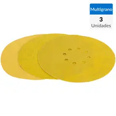 BAUKER - Set de discos lija 8,5" 3 unidades