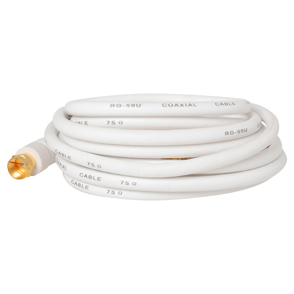 DAIRU - Cable coaxial RG-59 blanco 3 metros