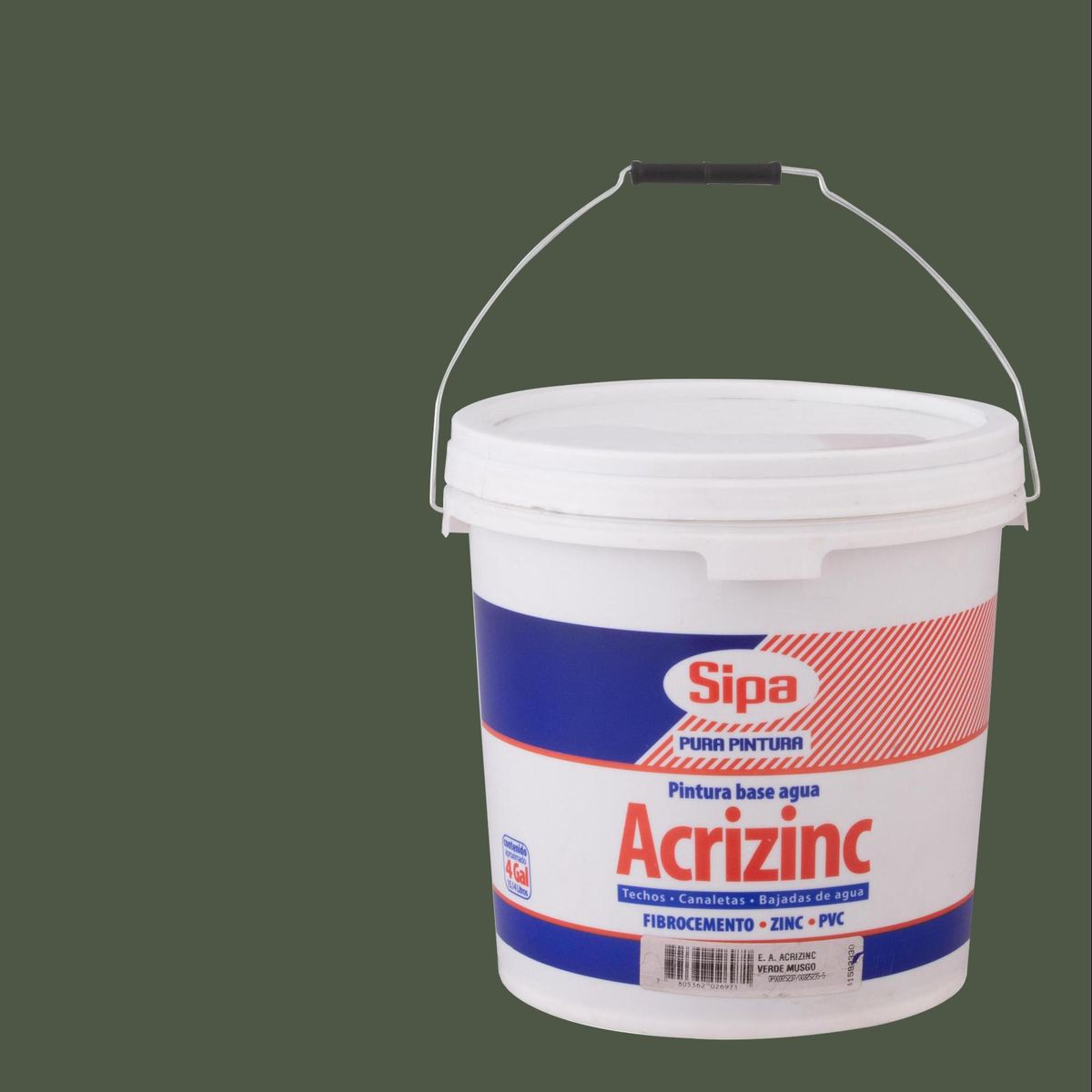 SIPA - Esmalte al Agua Tineta 4 galón(es) Mate Verde Musgo