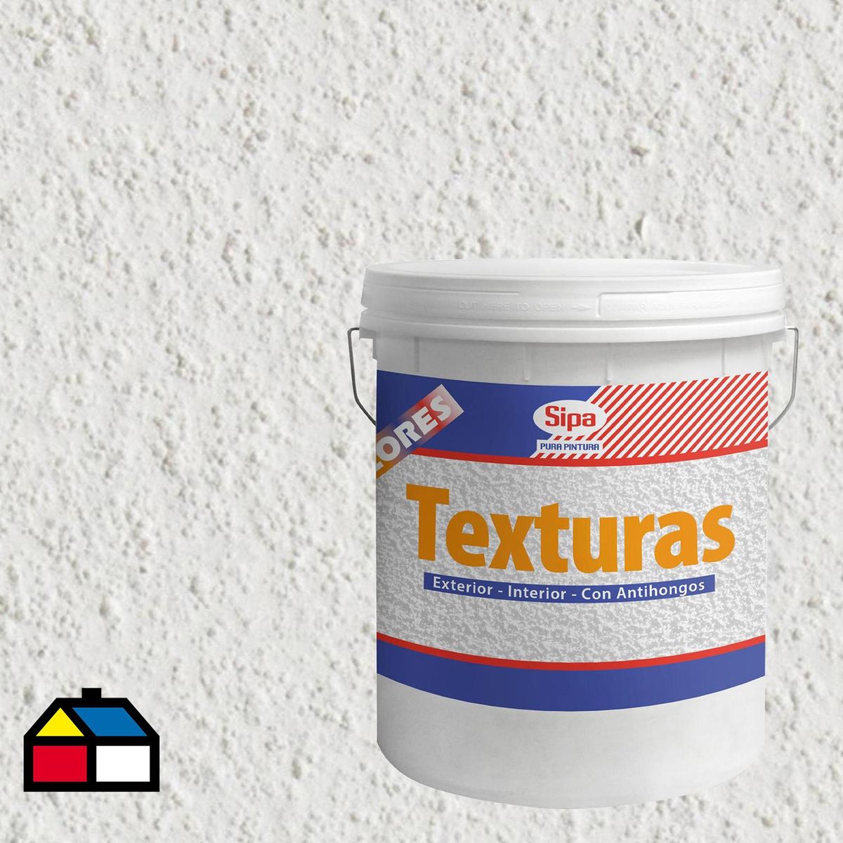 SIPA - Revestimiento Texturado Fino Sipa Blanco 24 Kg para Muros Alcalinos