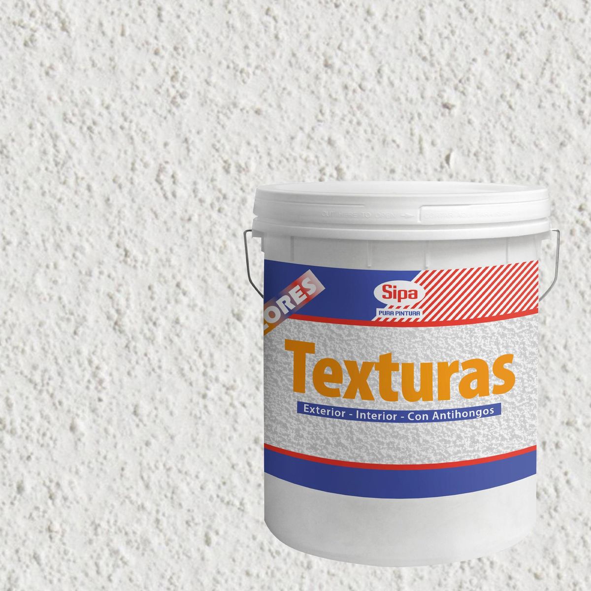 SIPA - Revestimiento Texturado Fino Sipa Blanco 24 Kg para Muros Alcalinos