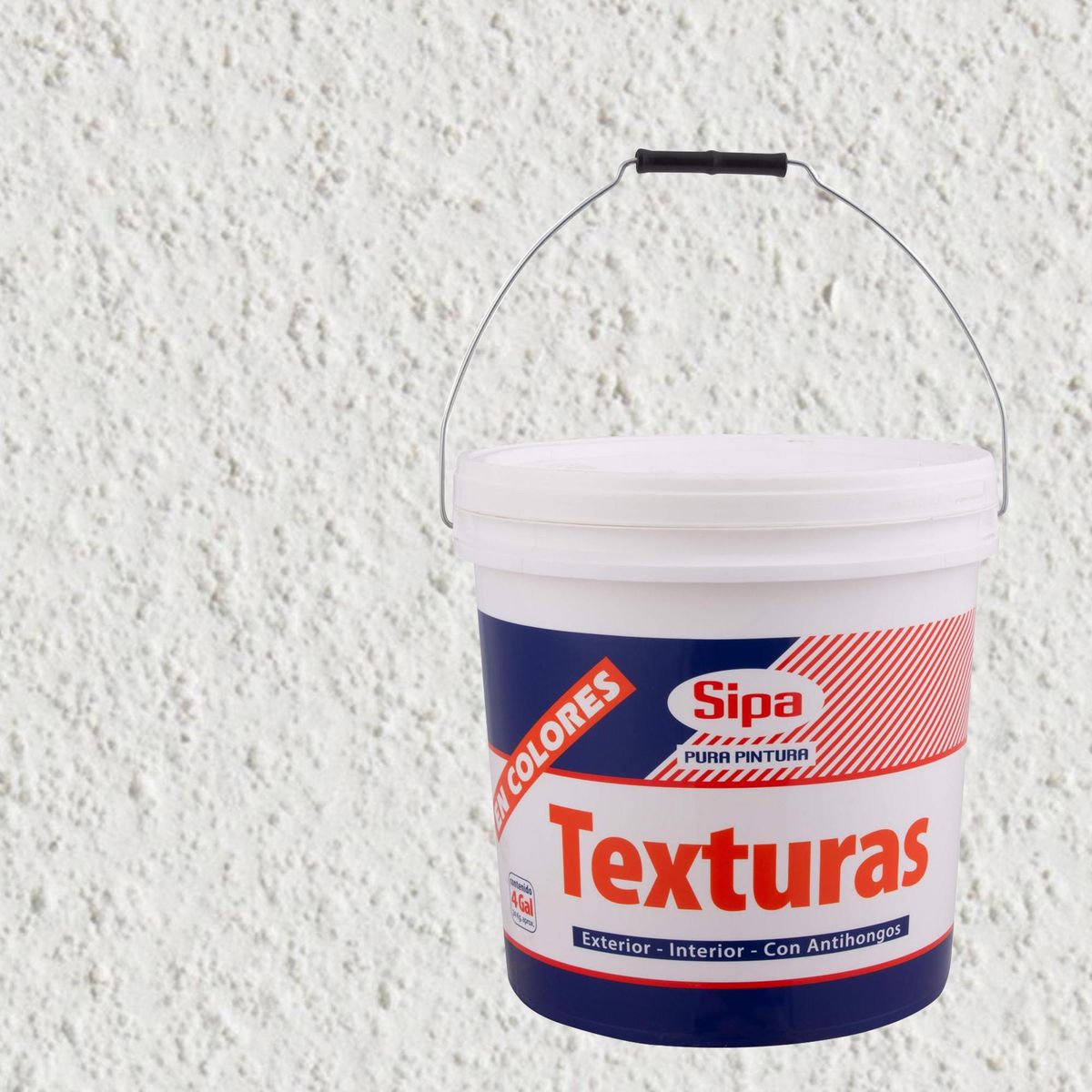 SIPA - Revestimiento Texturado Sipa Blanco 24 Kg para Muros Alcalinos Lavable