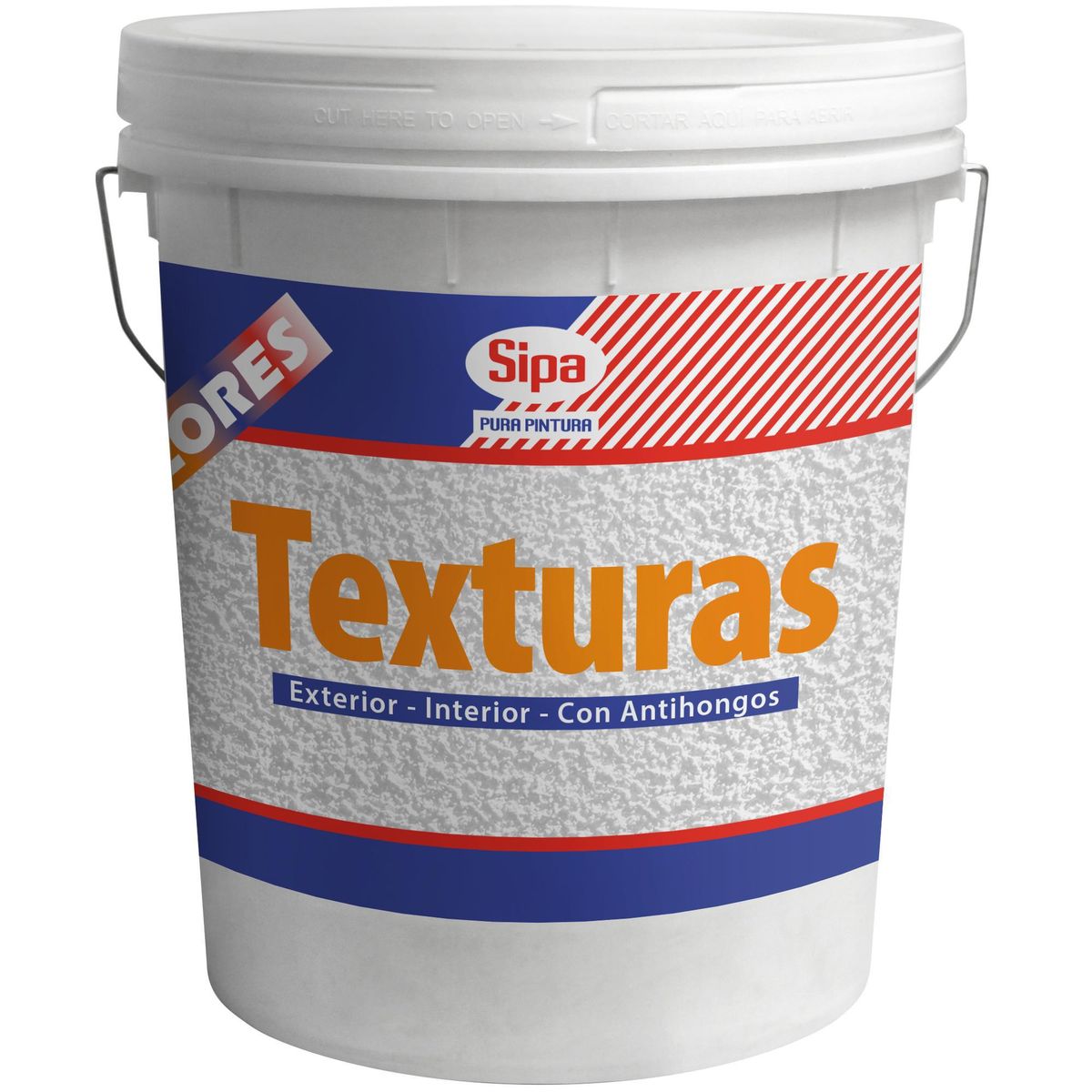 SIPA - Revestimiento Texturado Sipa 24 Kg Rojo Colonial para Muros Alcalinos
