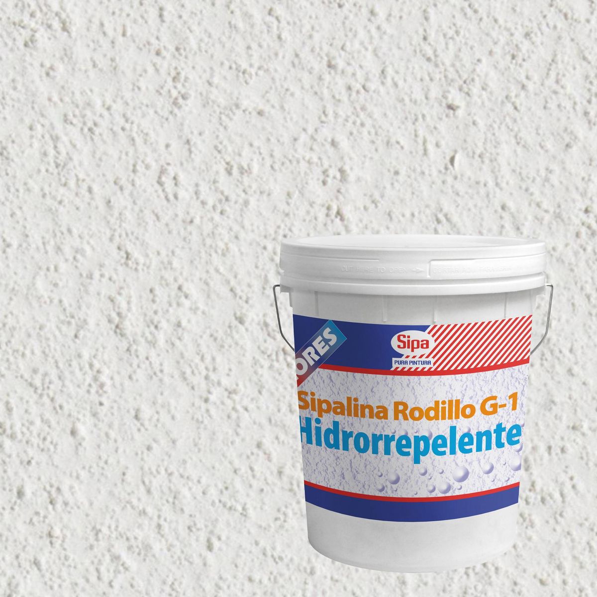 SIPA - Revestimiento Texturado Sipa Hidrorepelente 24 Kg Blanco para Muros