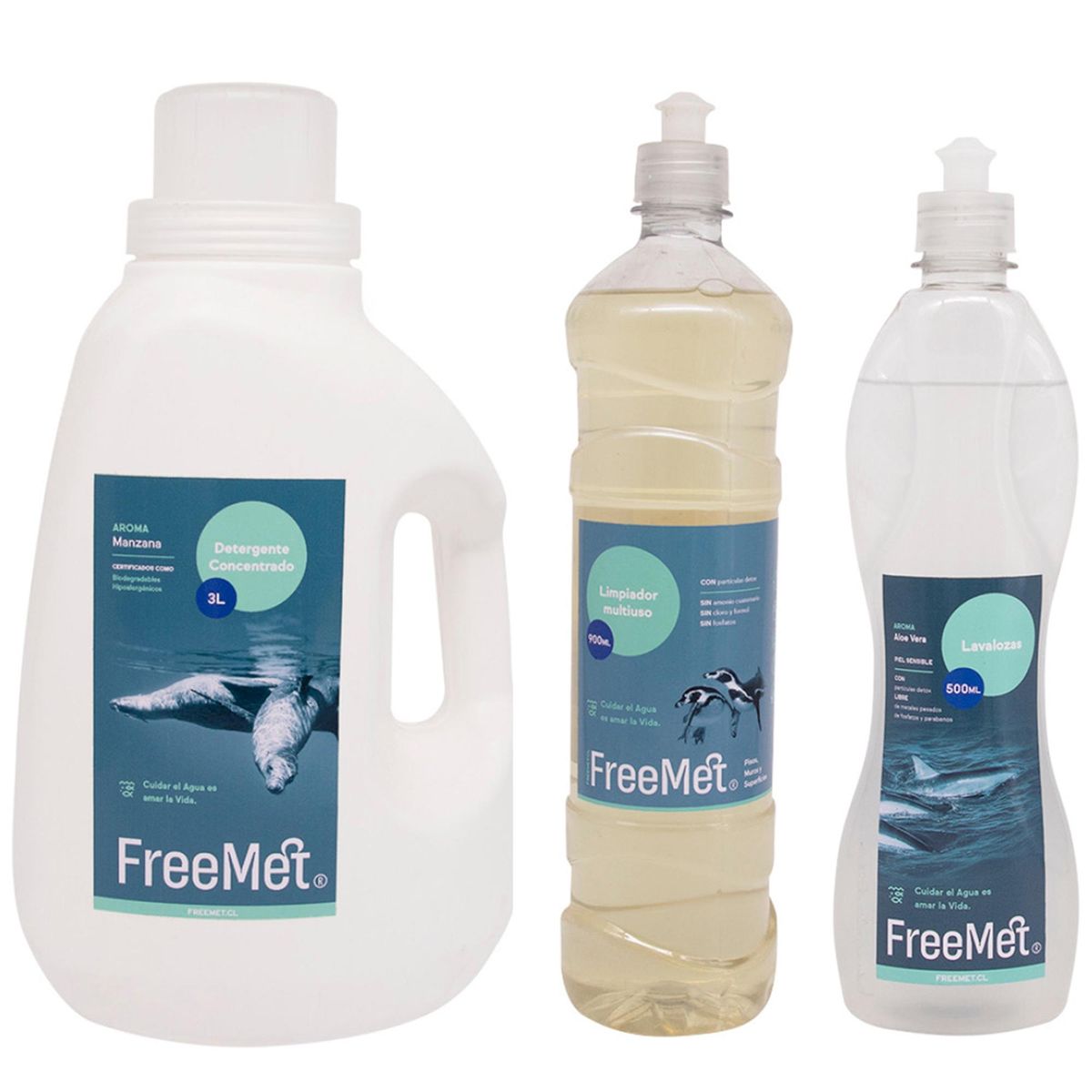 FREEMET - Pack detergente+lavalozas+limpiapisos