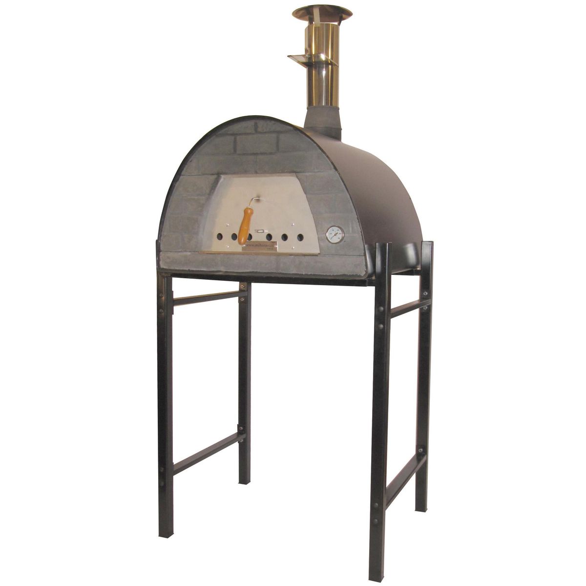 MAXIMUS - Horno a Leña Negro Acero Inoxidable