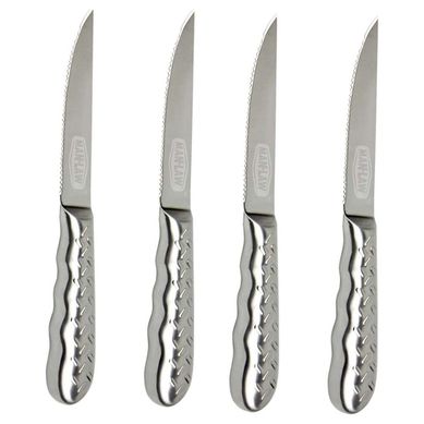 Set de cuchillos para asado 4 piezas acero inoxidable