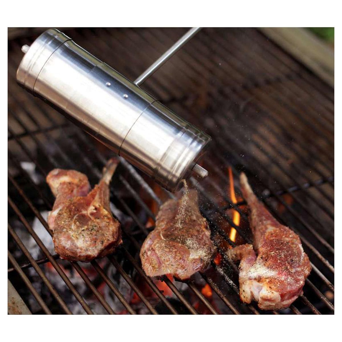 MAN LAW - Kit salero y pimentero para asado acero inoxidable