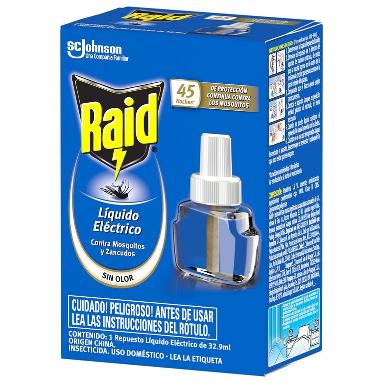 Recarga Insecticida Eléctrico 45 noches 32.9 cc