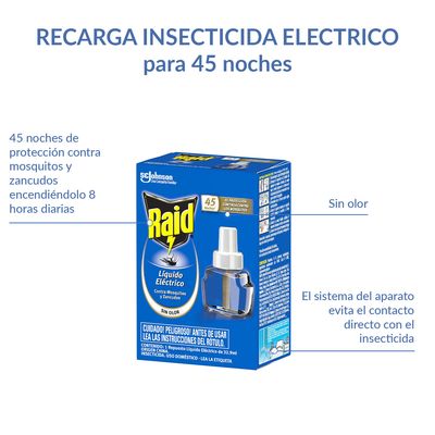 Imagen 2 del producto Recarga Insecticida Eléctrico 45 noches 32.9 cc