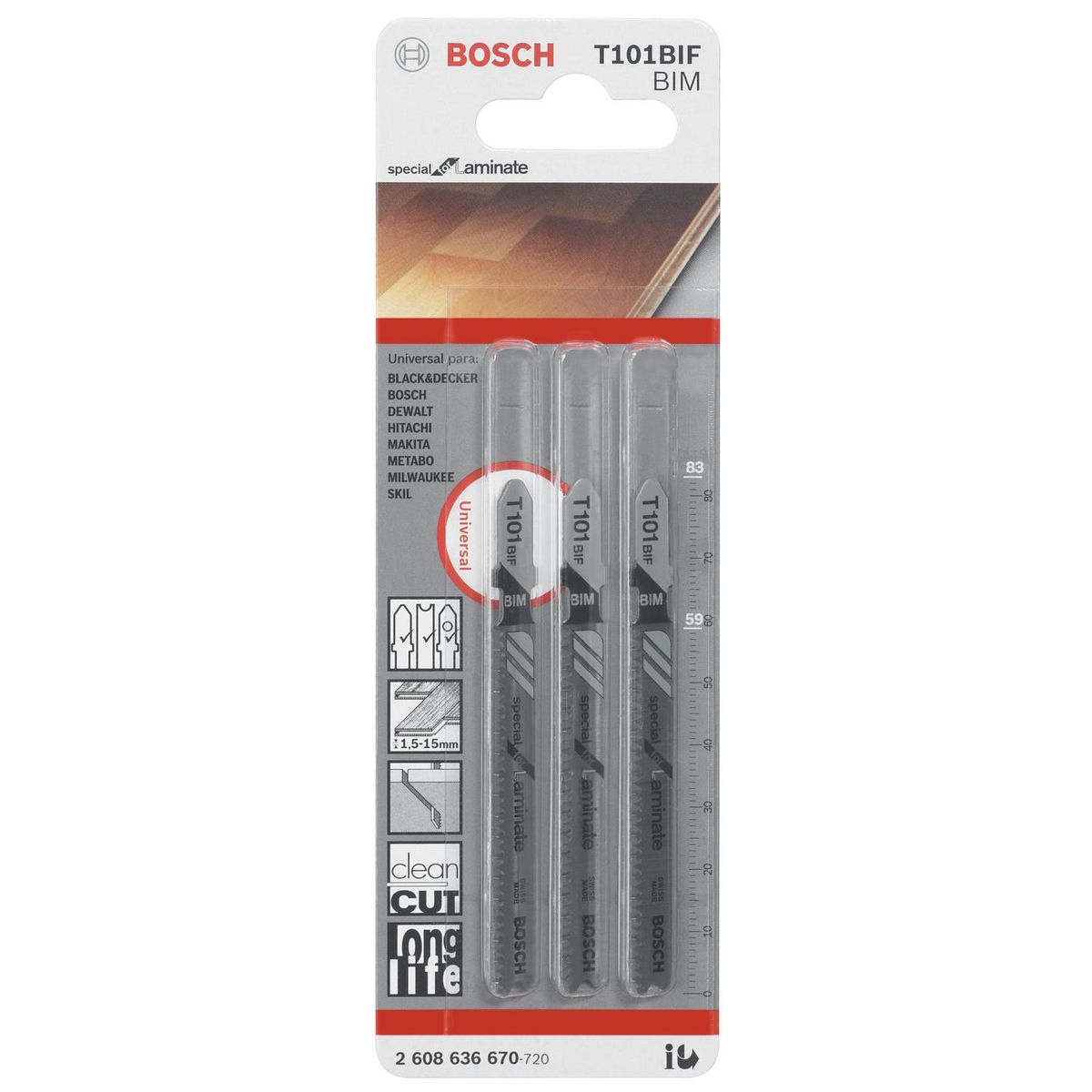 BOSCH - Hoja para sierra caladora 83 mm