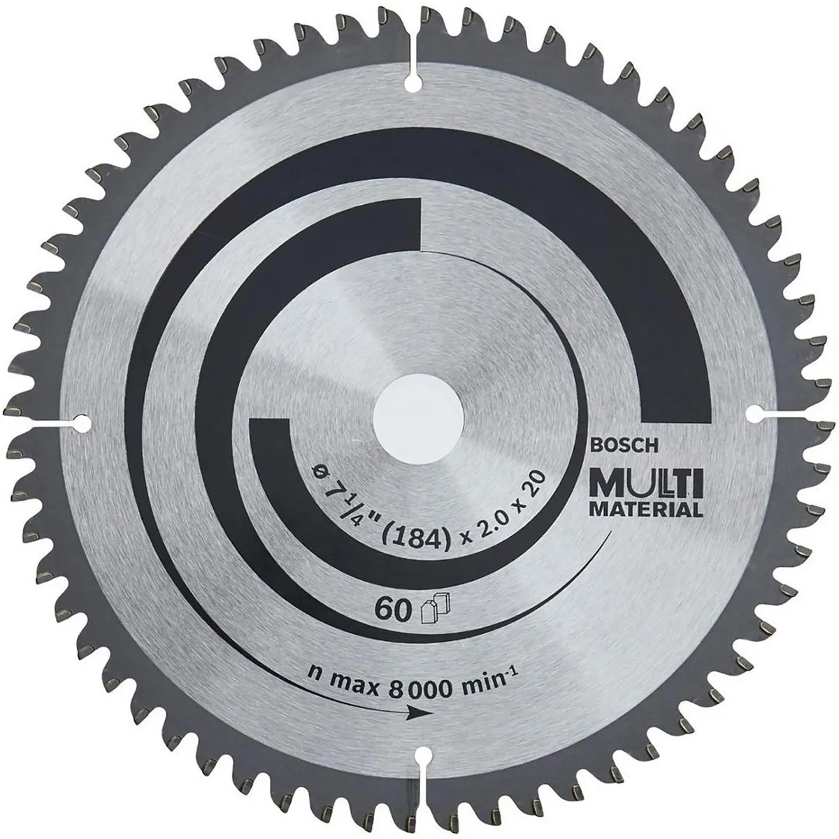 BOSCH - Disco de sierra circular 7 1/4" 60 dientes