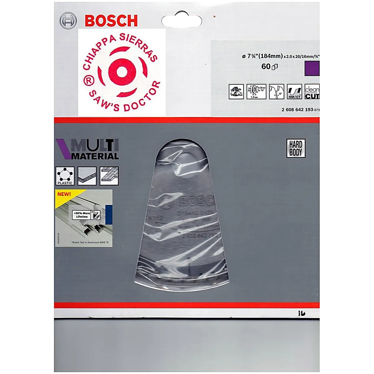 BOSCH - Disco de sierra circular 7 1/4" 60 dientes