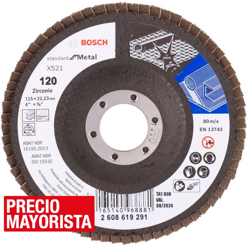 BOSCH - Disco flap metal 115 mm